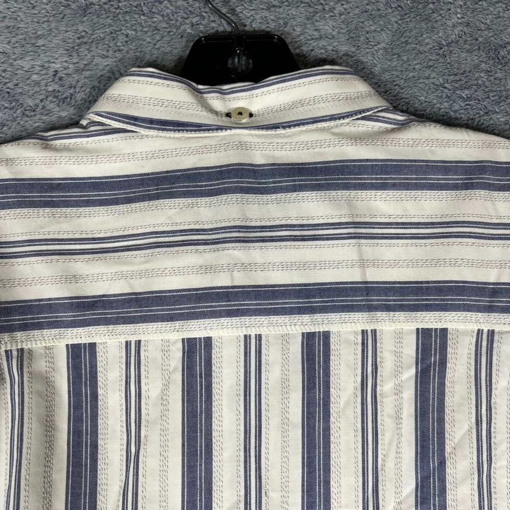Tommy Bahama Jeans Mens XL Blue White Striped Button Down Shirt Long Sleeve p - Picture 15 of 16